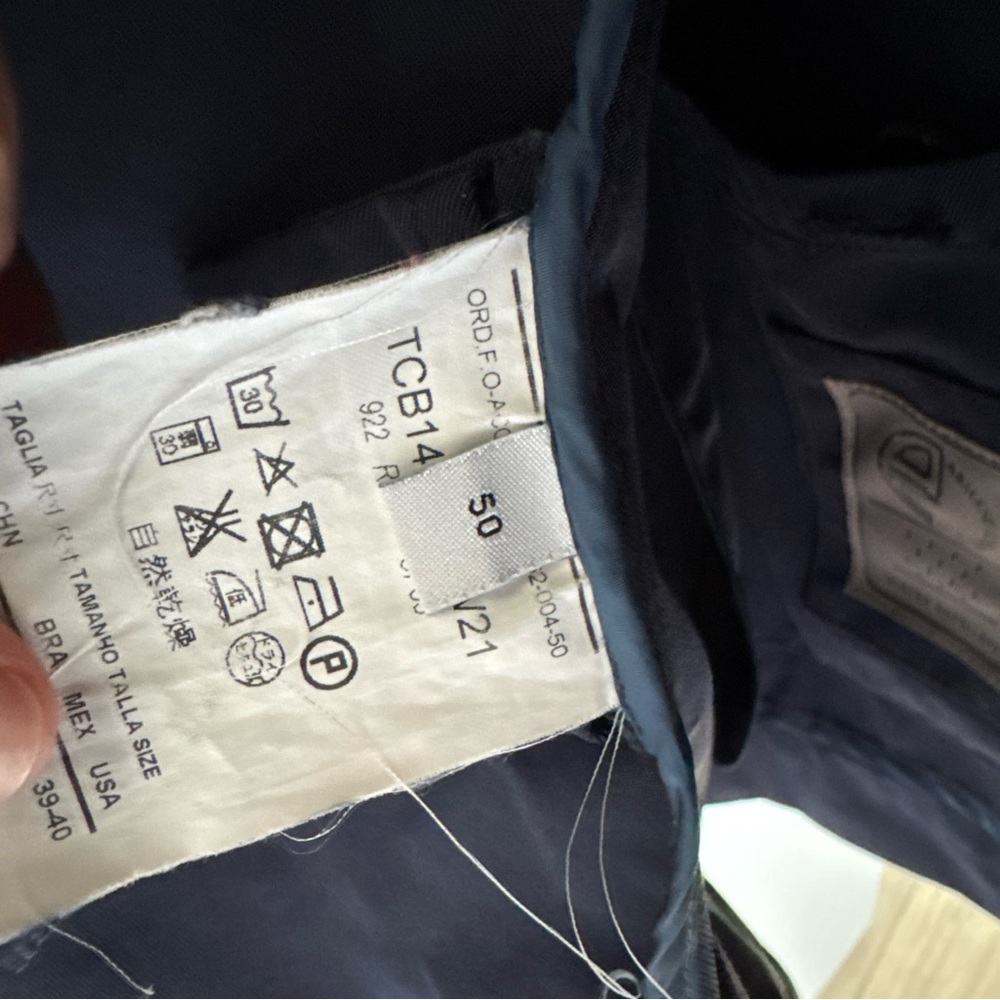 ARMANI COLLEZIONI MEN'S NAVY BLUE WATER REPELLENT RAIN COAT  WINDBREAKER SIZE 50 - Picture 8 of 10
